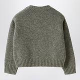 Il Gufo Grey wool sweater with snowflake motif