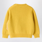 Il Gufo Yellow wool sweater with curly texture