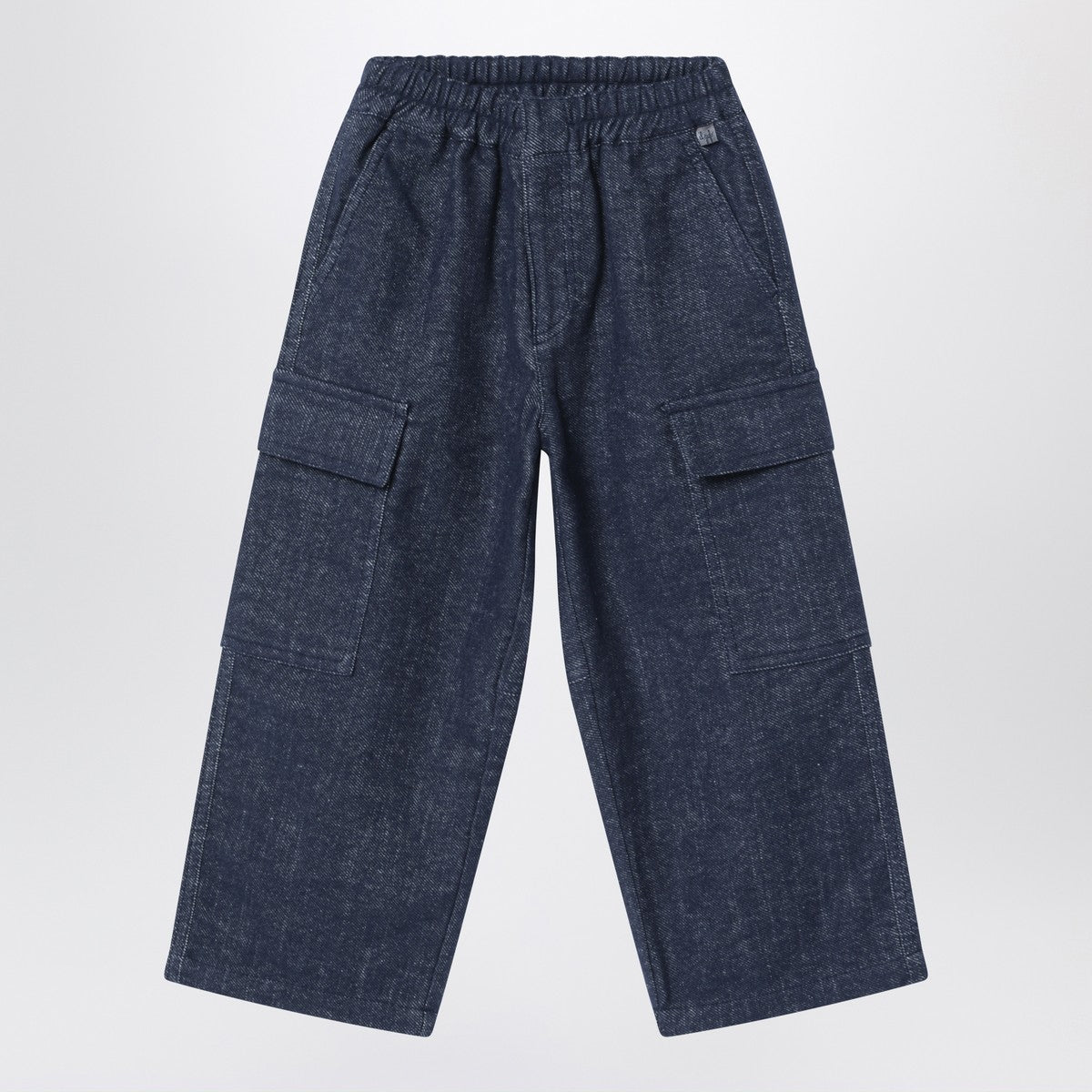 Il Gufo Blue denim cargo pants