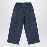 Il Gufo Blue denim cargo pants