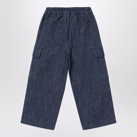 Il Gufo Blue denim cargo pants