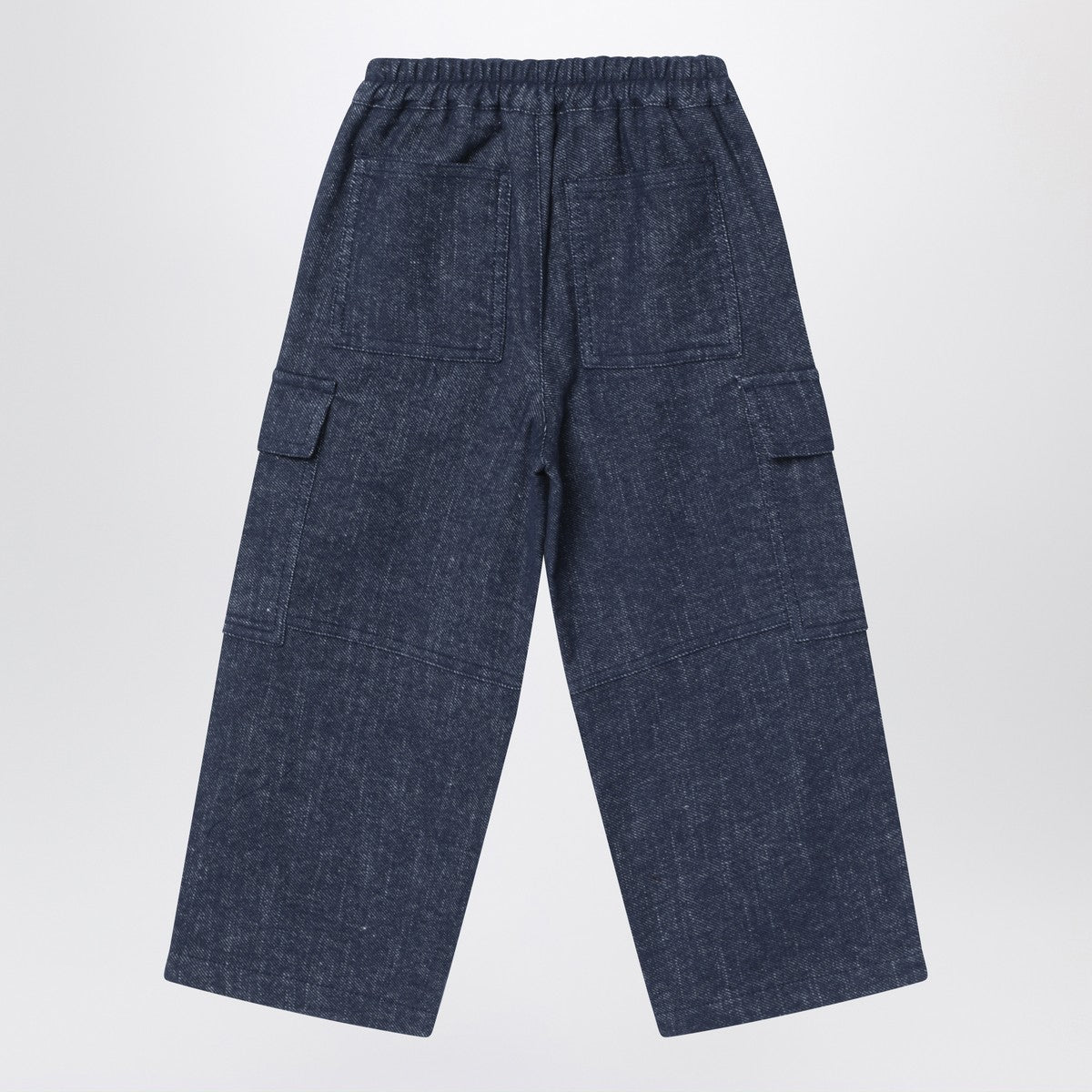 Il Gufo Blue denim cargo pants