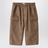 Il Gufo Brown cotton-blend cargo trousers