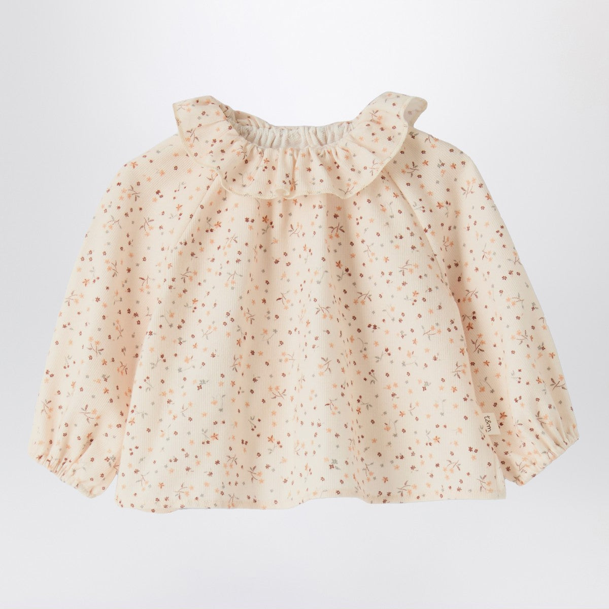 Teddy & Minou Cream blouse with floral print