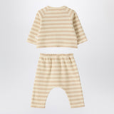Teddy & Minou Two-piece beige striped knit set