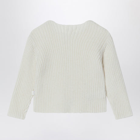 Teddy & Minou Milk-white wool-blend cardigan