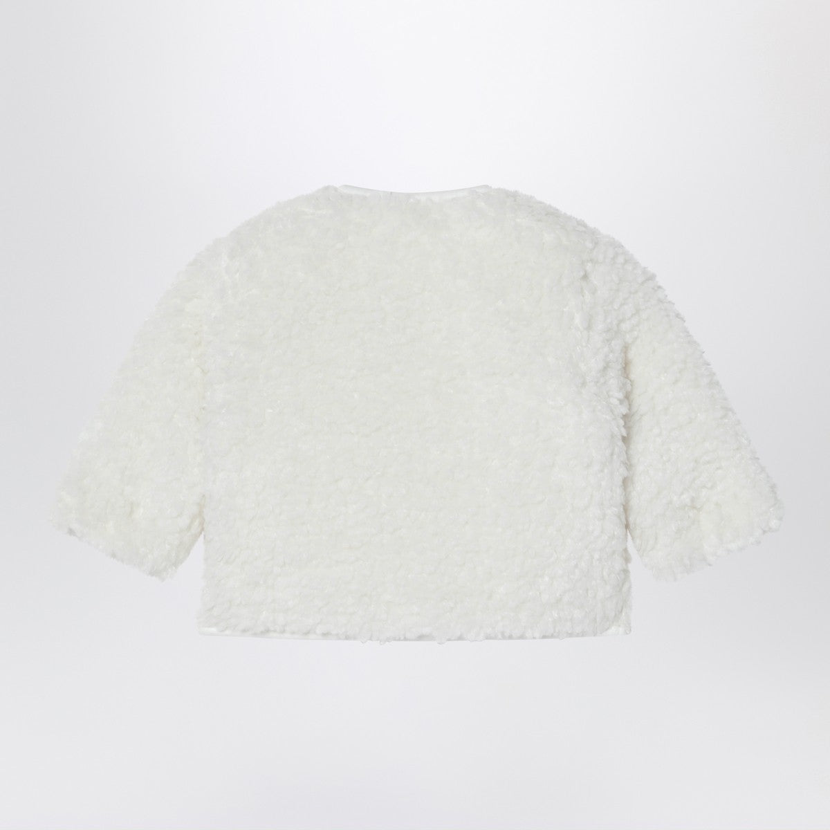 Teddy & Minou Milk-white shearling-effect jacket