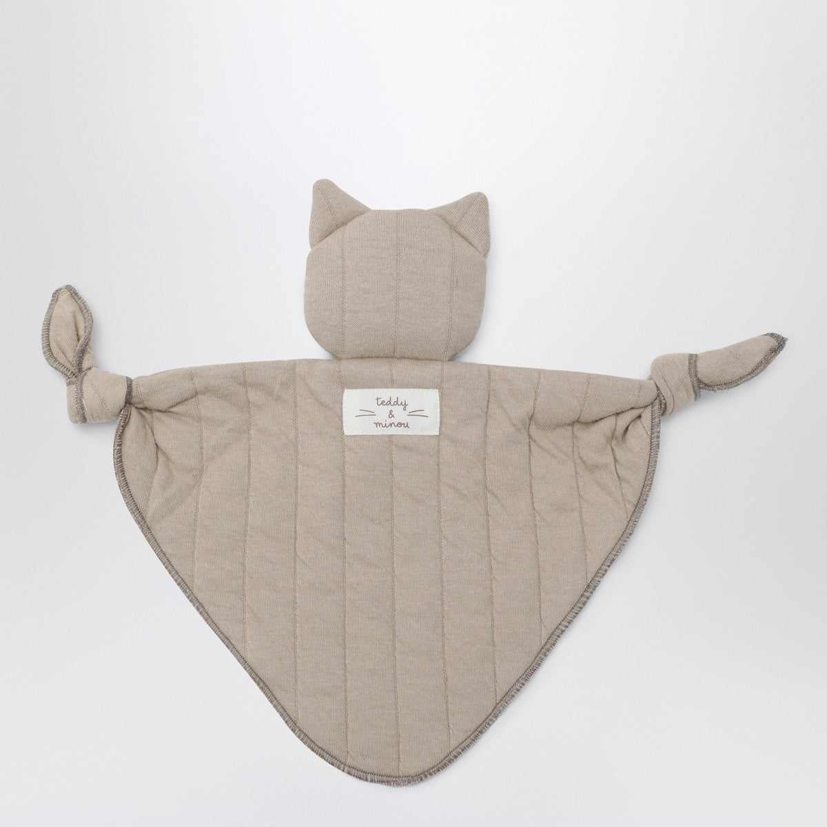 Teddy & Minou Beige gauze doudou with kitten