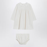 Teddy & Minou Milk white dress with matching bloomers