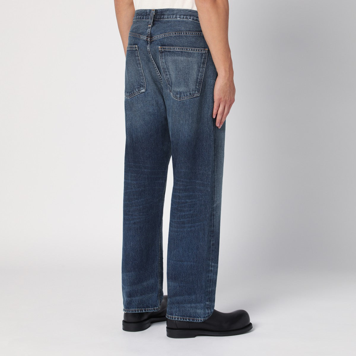 AGOLDE Blue washed jeans in regenerated denim