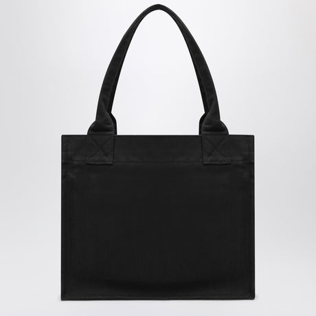 GANNI Large black canvas tote bag