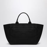 GANNI XXL black canvas tote bag