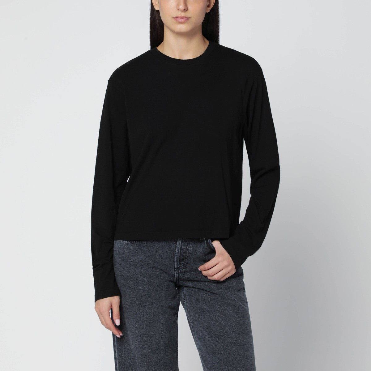 AGOLDE Black organic cotton top