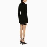 ANDREĀDAMO Black ribbed mini dress with cut out