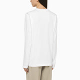 Sportmax White cotton long-sleeved T-shirt