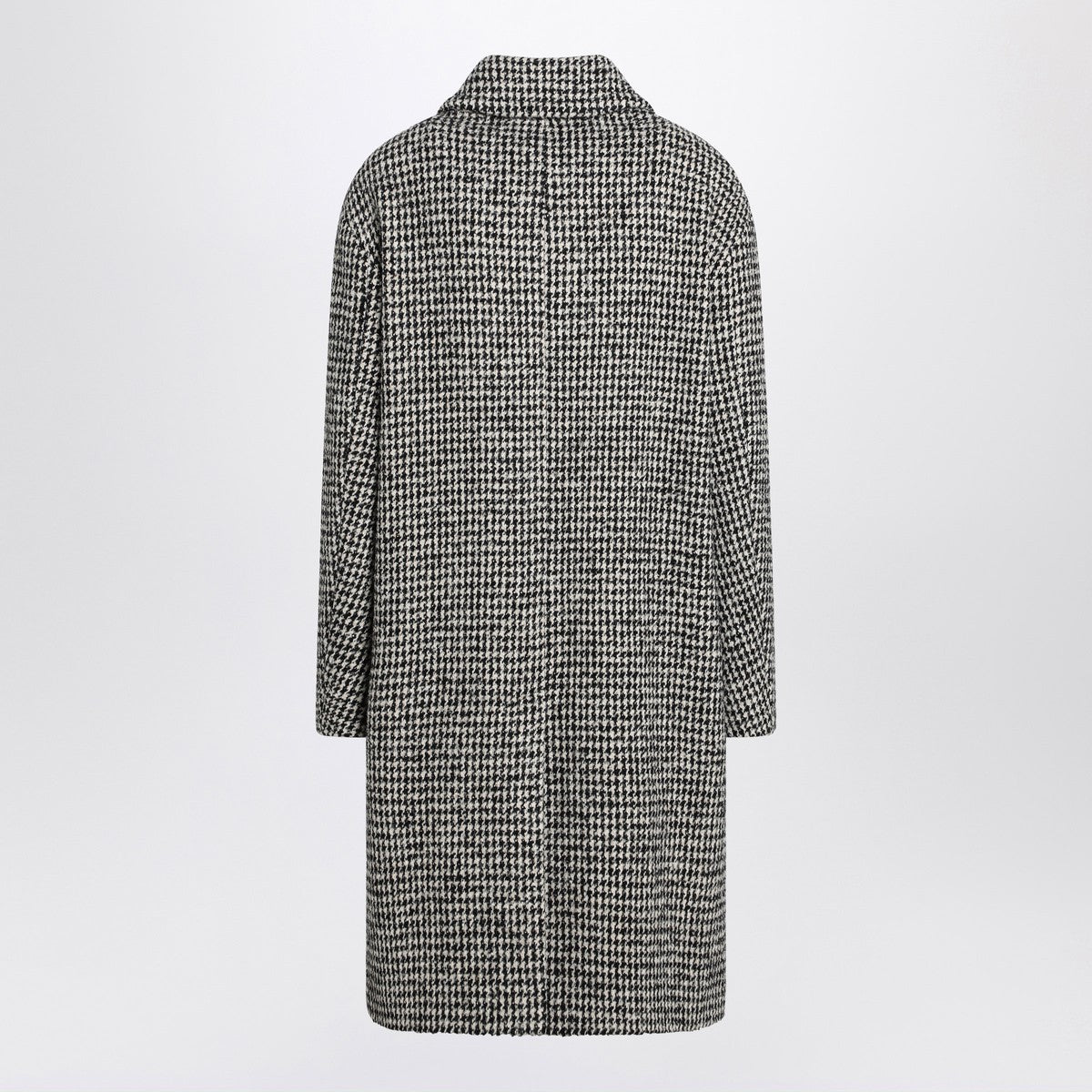 S Max Mara Black and white houndstooth coat