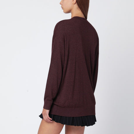 ISABEL MARANT Burgundy draped Cosima sweater
