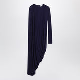 Sportmax Dark purple draped asymmetric dress