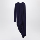 Sportmax Dark purple draped asymmetric dress