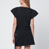 ISABEL MARANT Black Sebani asymmetrical T-shirt