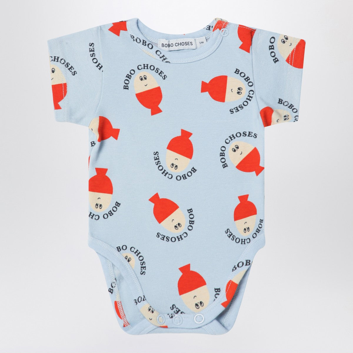 Bobo Choses Light blue Morning Egg bodysuit
