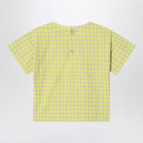 Bobo Choses Yellow blouse in Vichy fabric