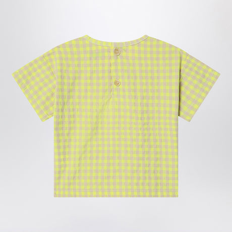 Bobo Choses Yellow blouse in Vichy fabric