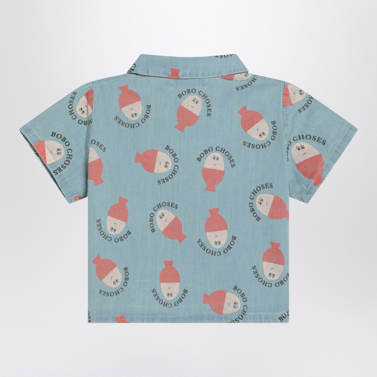 Bobo Choses Light blue Morning Egg shirt in denim