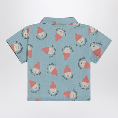 Bobo Choses Light blue Morning Egg shirt in denim