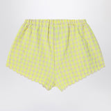 Bobo Choses Yellow shorts in Vichy fabric