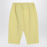 Bobo Choses Yellow pants in Vichy fabric