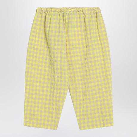 Bobo Choses Yellow pants in Vichy fabric