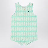Bobo Choses Lucky Fish green water romper