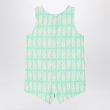 Bobo Choses Lucky Fish green water romper