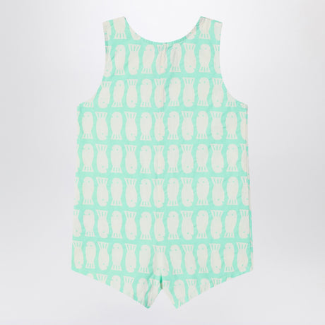Bobo Choses Lucky Fish green water romper