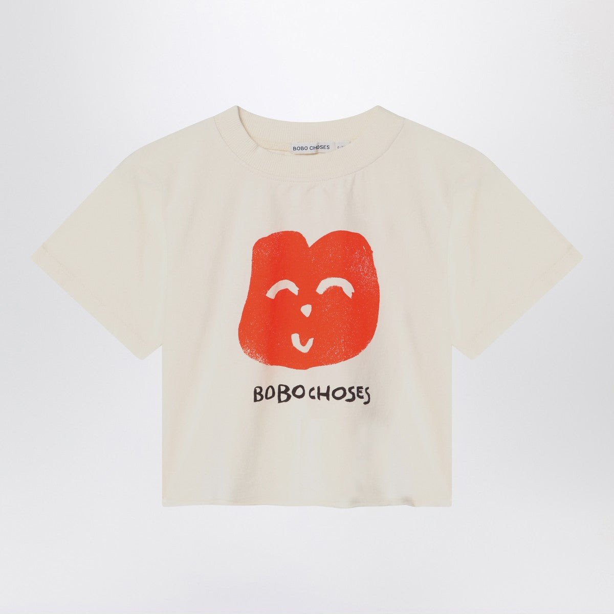 Bobo Choses Joyful Face ivory T-shirt