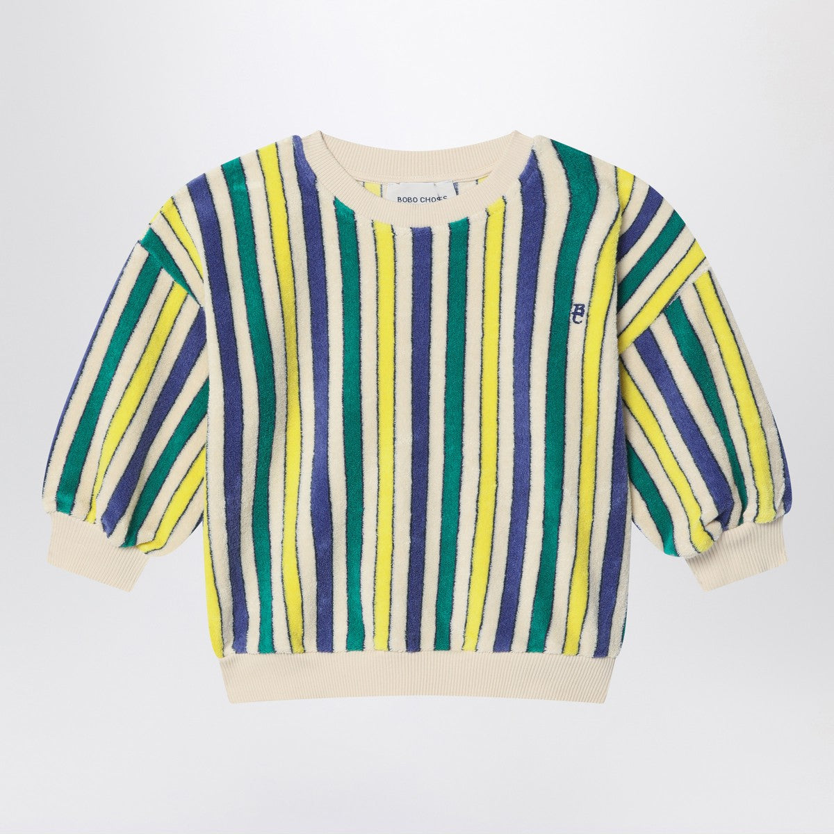 Bobo Choses Multicolored striped sponge sweatshirt