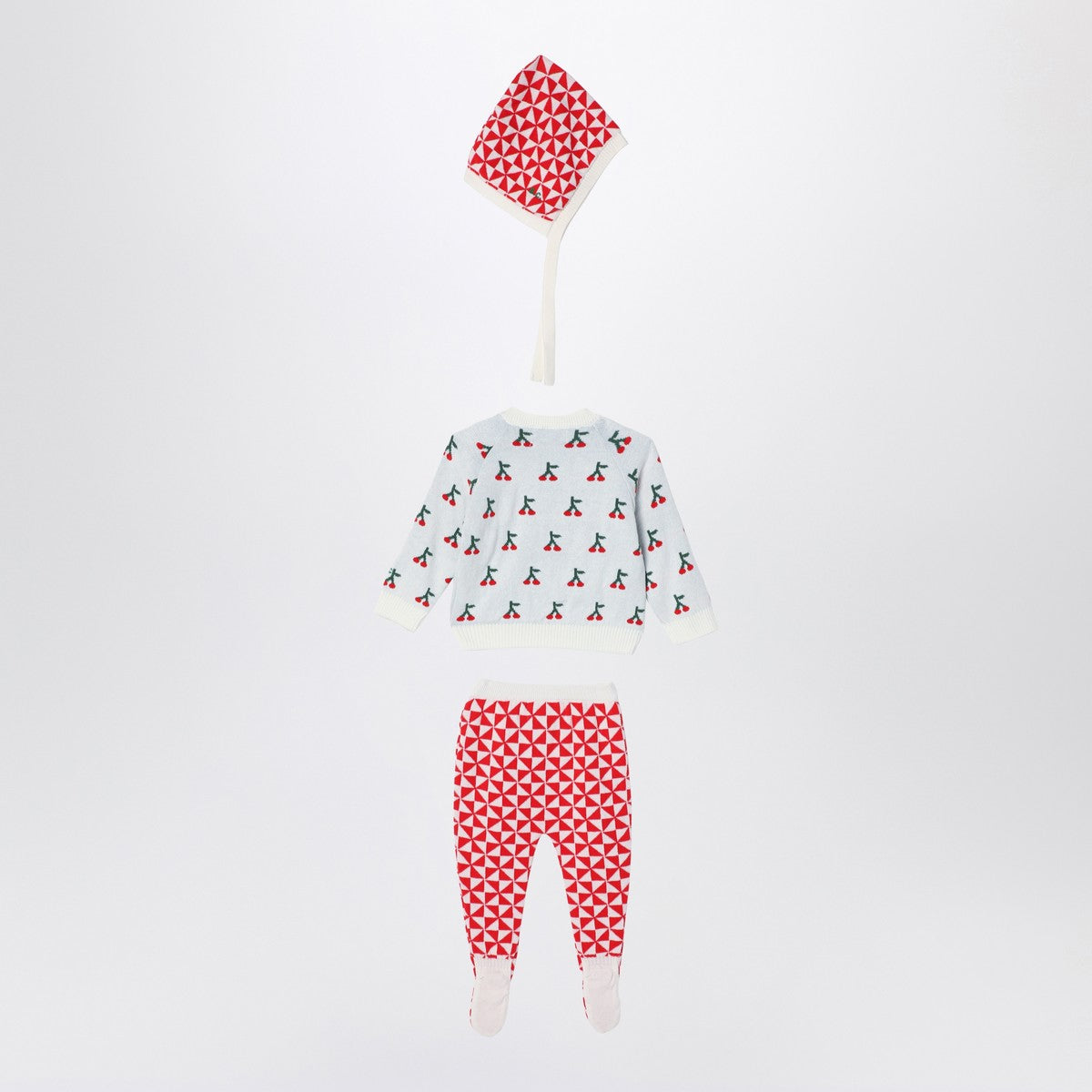 Bobo Choses Cherry three-piece set in cotton blend