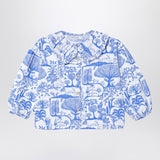 Bobo Choses Wonderland white/blue cotton blouse