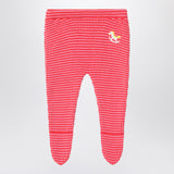 Bobo Choses Red/pink Rocking Horse footed leggings