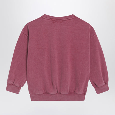 Bobo Choses Burgundy vintage-effect sweatshirt by La Oca