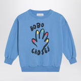 Bobo Choses Light blue sweatshirt with logo print