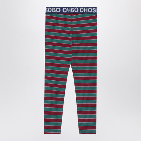 Bobo Choses Ribbed striped cotton leggings