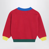 Bobo Choses Red sweater with logo intarsia