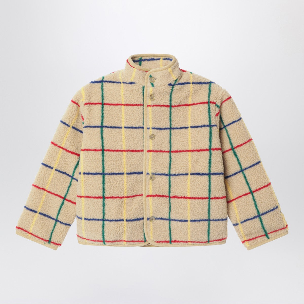 Bobo Choses Beige jacket in shearling-effect fabric