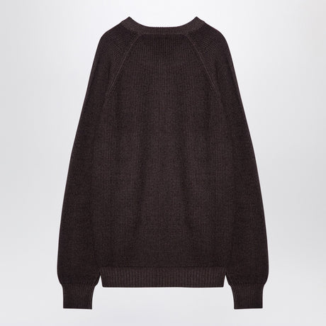 Tagliatore Brown virgin wool pullover