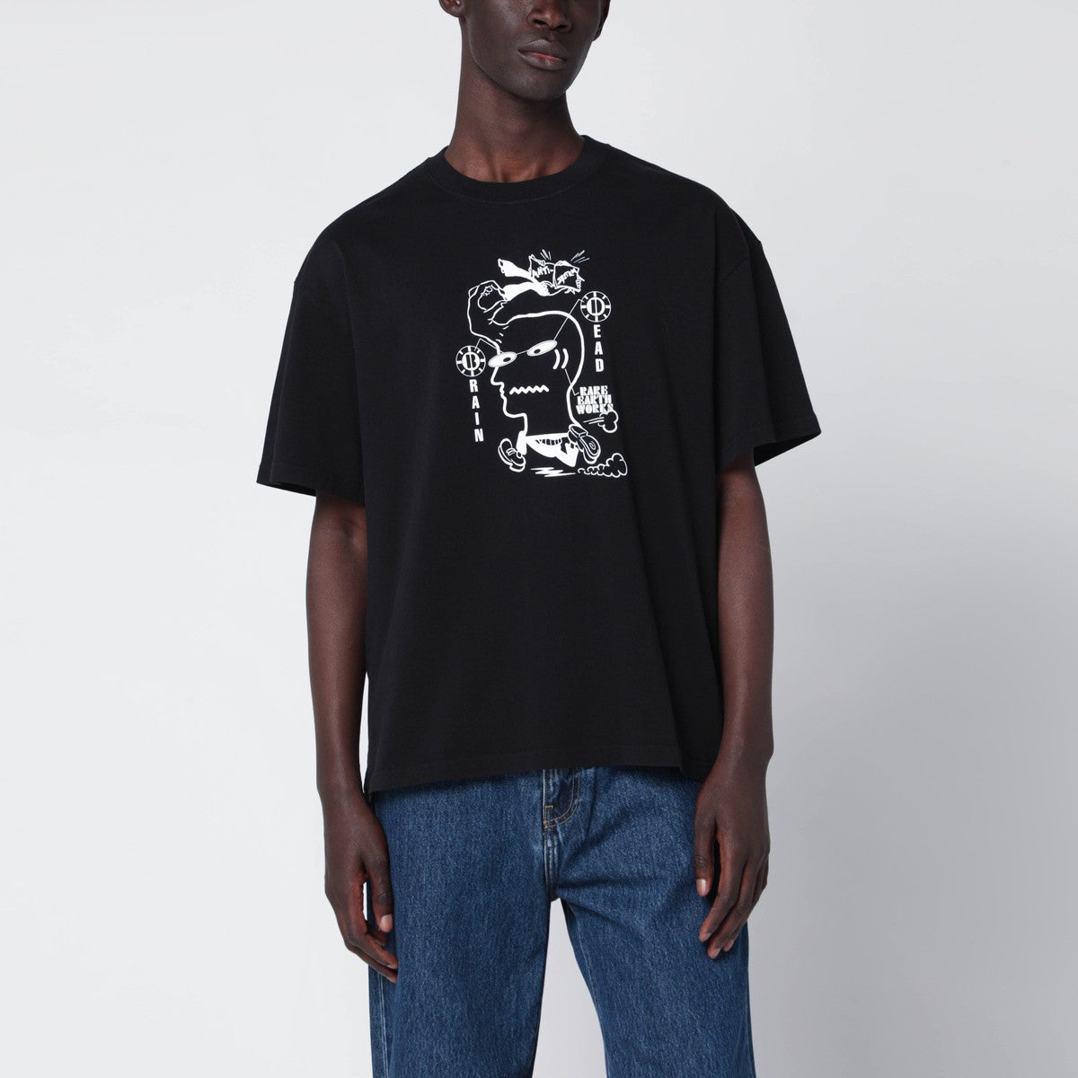 Brain Dead Black T-shirt with logo print