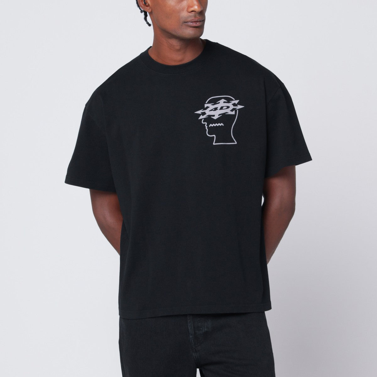 Brain Dead Faded black Alien Tractor T-shirt