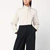 Patou Striped shirt with scarf collar