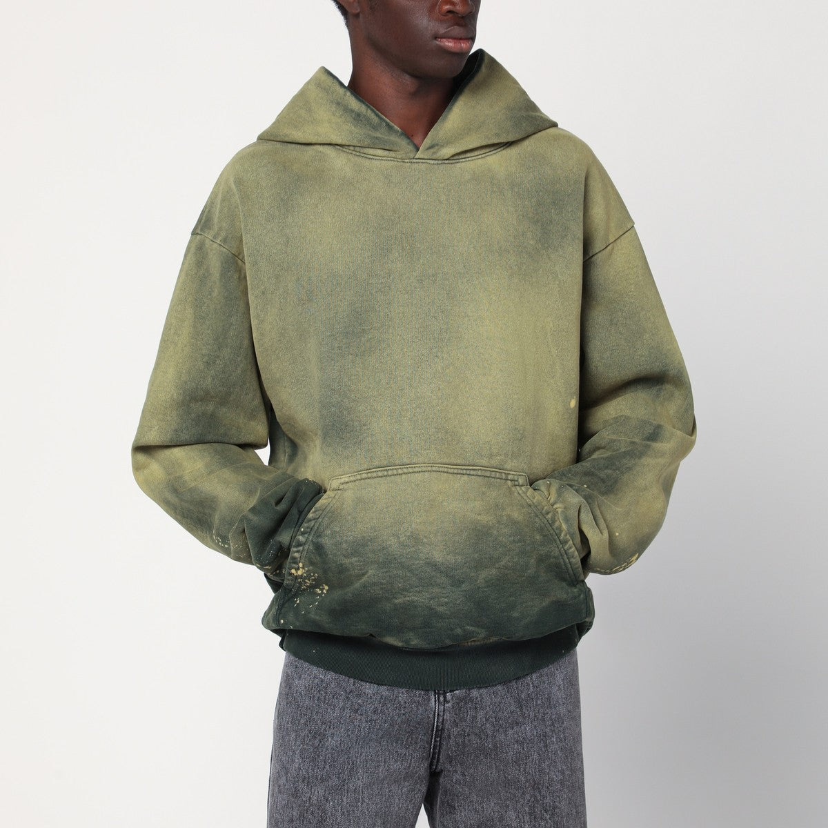 Basketcase Gallery Green/yellow gradient hoodie